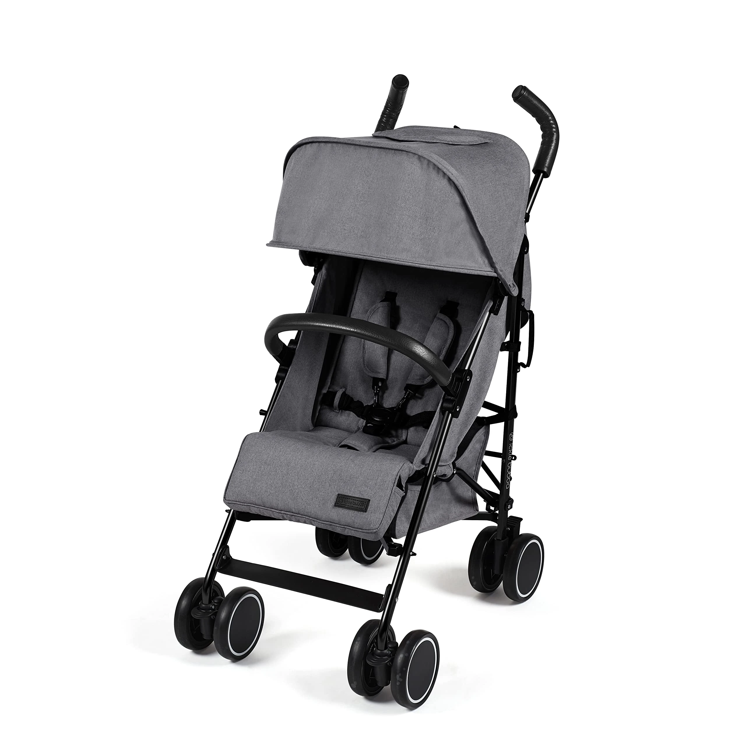 Ickle Bubba Discovery Max Pushchair (Graphite Grey) – 6 Months to 22kg (Approx. 4 Years*), Lightweight & Compact Stroller, One-Hand Recline, UPF 50+ Hood, Luxury Footmuff, Cup Holder & Rain Cover