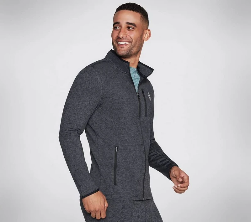 Skechers Men's The Hoodless Hoodie Ultra Go Lite Sweatshirt, Black, 3XL UK - Image 1