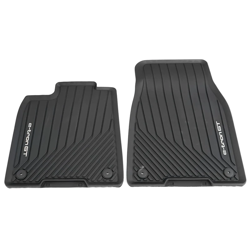 Audi 4J3061501041 All-Weather Mats 2 x Rubber Mats Front Rubber Floor Mats with e-tron GT Lettering