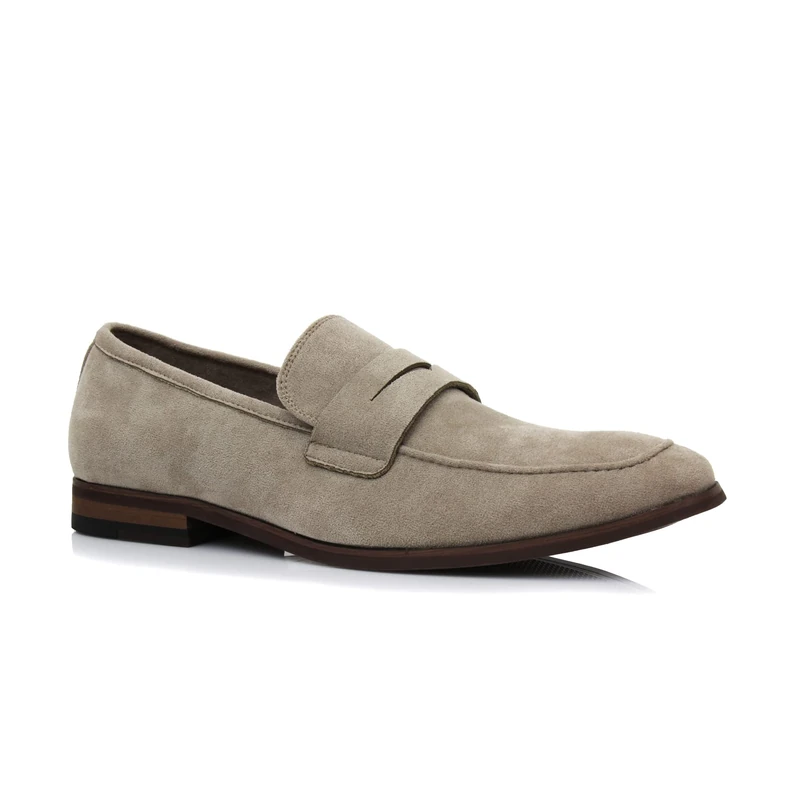 Ferro Aldo Men's Loafer Collection | Classic Slip-on Penny Loafers & Driving Moccasins for Casual & Dress, 1. Beige [Suede], 7 UK
