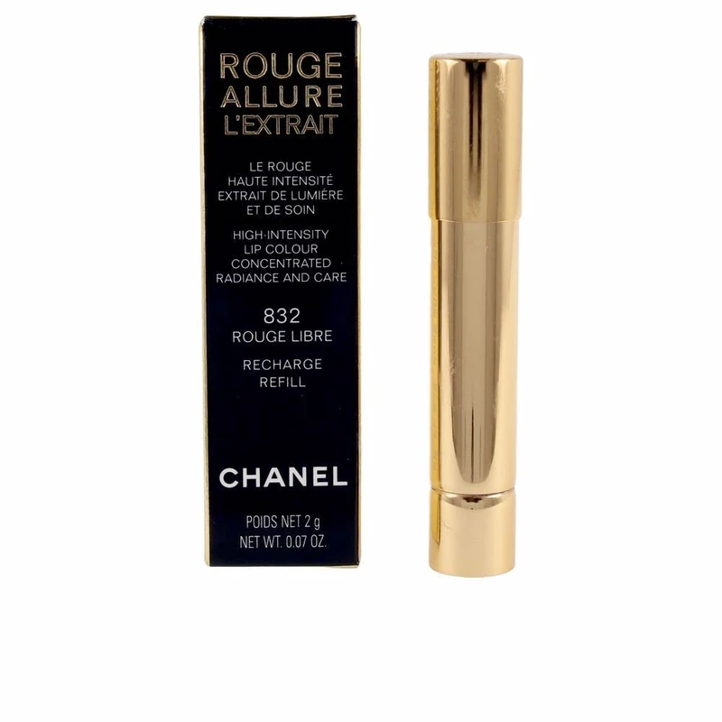CHANEL 820-28326 Rouge Allure L'extrait Lipstick Recharge Rouge Libre-832 1 for adults, designed for polished makeup and nail looks