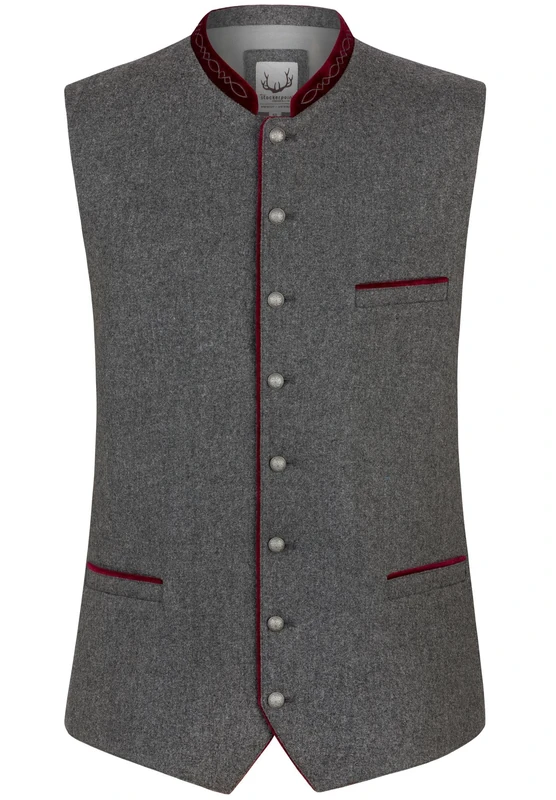 Stockerpoint Men's Fabricio Traditional Waistcoat, Bordeaux, 44
