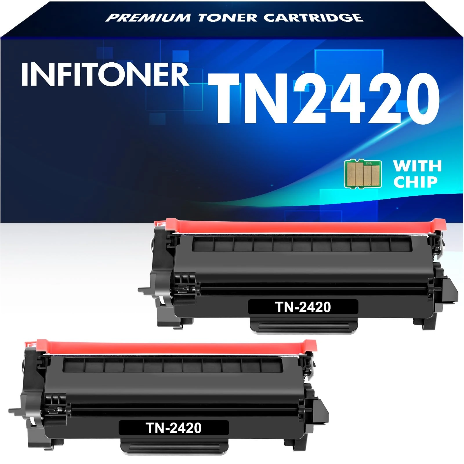 TN2420 Toner Cartridge for Brother HL-L2350DW Toner TN-2420 TN2410 TN-2410 MFC-L2710DW MFC-L2710DN HL L2350DW HL-L2310D DCP-L2530DW MFC-L2750DW DCP-L2510D MFC-L2730DW DCP-L2550DN HL-L2375DW Ink 2-Pack
