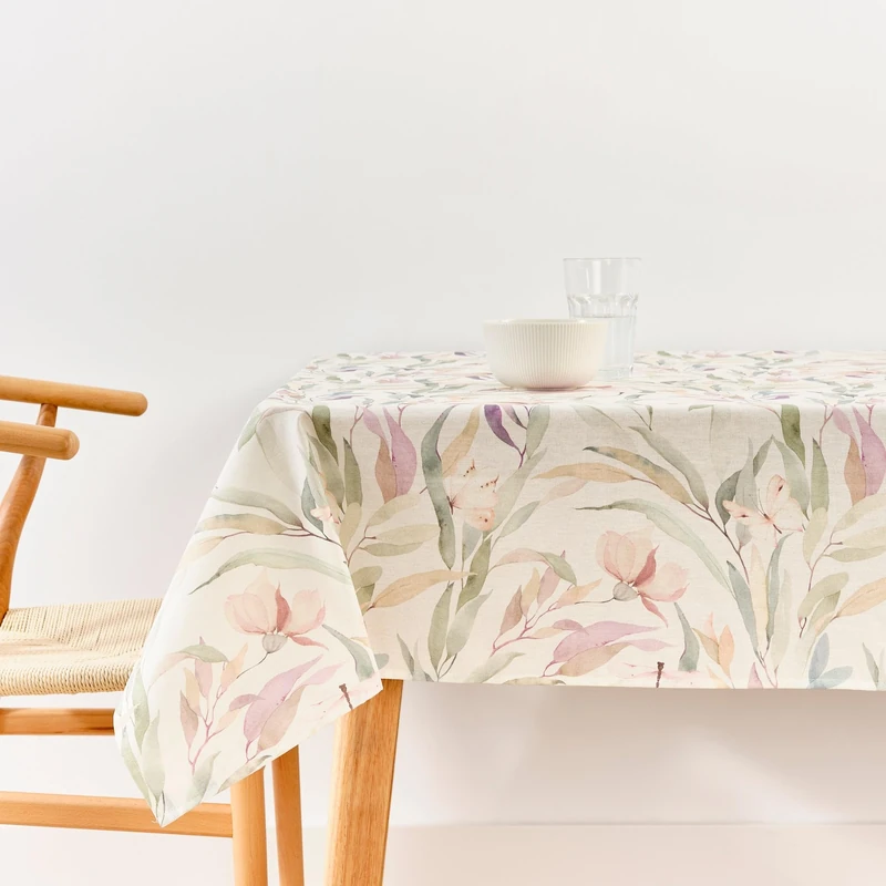 BELUM | Tablecloth 300x140 cm Stain Resistant 100% Cotton resinated Model 0120-248, Tablecloth NO Rubber, Tablecloth Touch Cotton, Waterproof Tablecloth, Stain Resistant Tablecloth Liquid Repellent