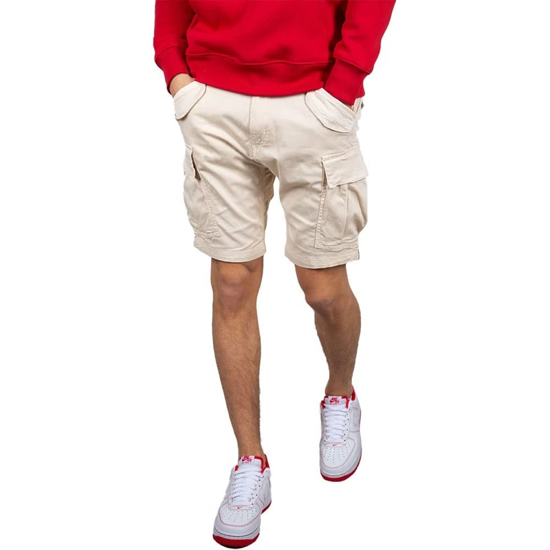 Alpha Industries Crew Short Mens Jet Stream White - Image 1