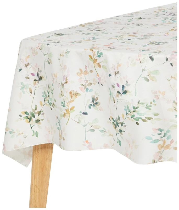 BELUM Tablecloth 300x140 cm Stain Resistant 100% Cotton Resinated Model 0120-247, Quadratic Tablecloth NO Rubber, Touch Cotton, Waterproof, Stain Resistant, Liquid Repellent