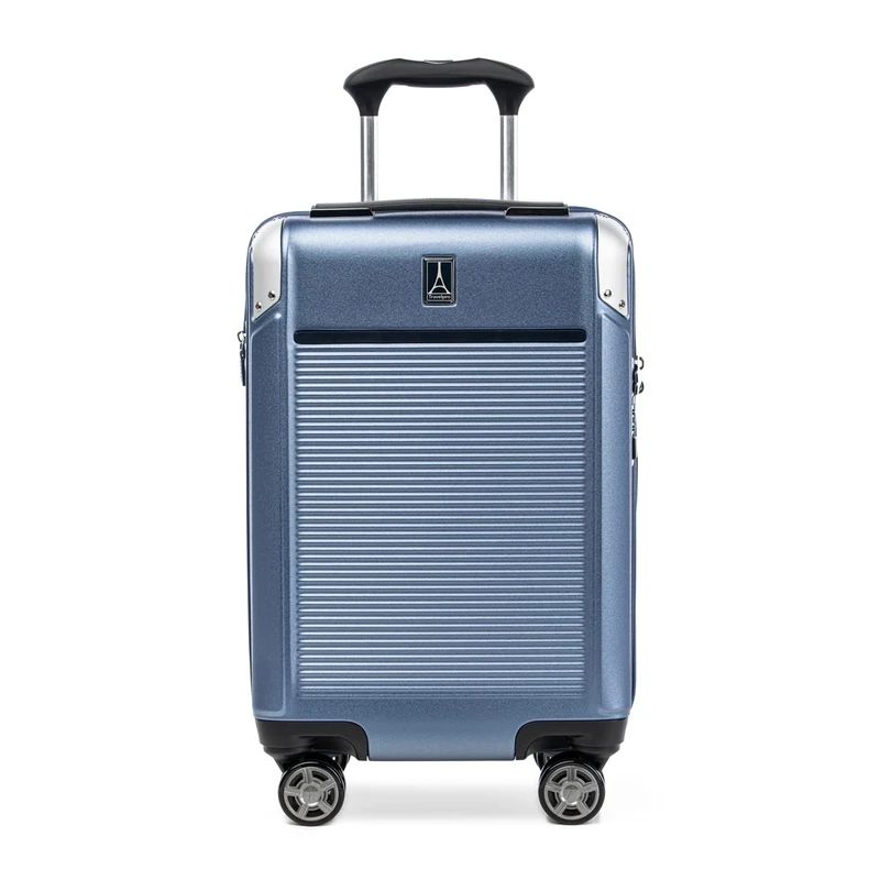 Travelpro Platinum Elite Hardside Expandable Checked Luggage, 8 Wheel Spinner, TSA Lock, Hard Shell Polycarbonate Suitcase, Dark Sky Blue, Checked Large 28-Inch
