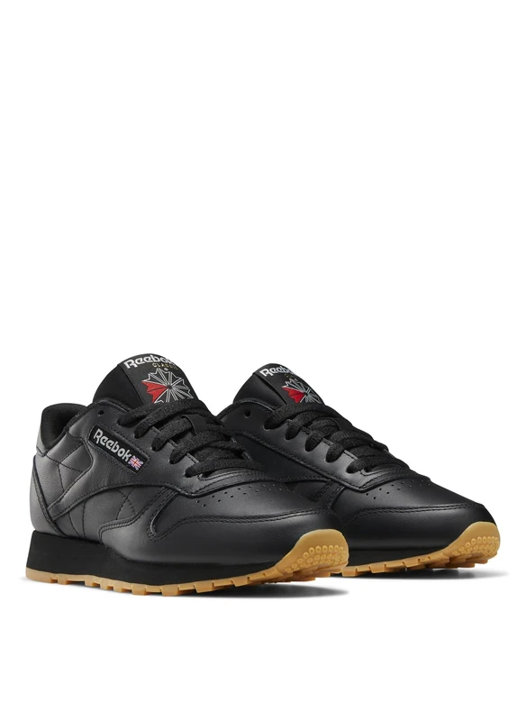 Reebok Women Classic Leather Sneaker, Core Black/Pure Grey 5/Reebok Rubber Gum-03, 3.5