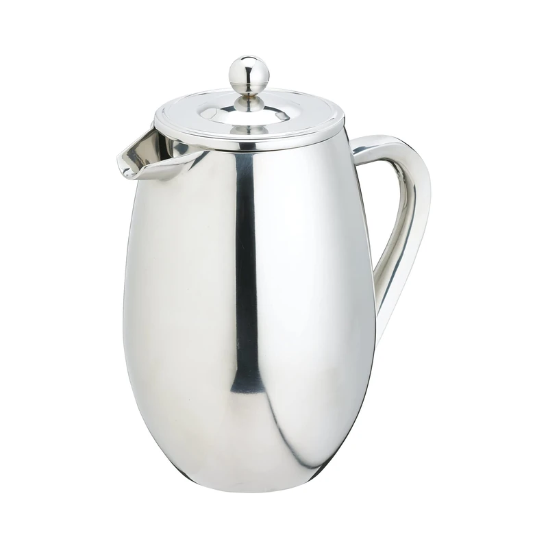 La Cafetière Stainless Steel Double Walled Insulated Cafetière 8 Cup, Stainless Steel, Silver