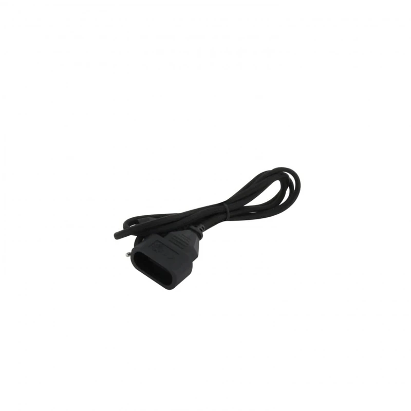 Black Textile Extension Cord with Black Plug - 1.5 m - Image 1