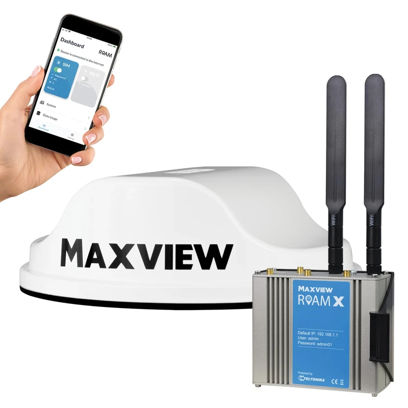 Maxview Roam X MXL051 5G READY ANTENNA WIFI SYSTEM For On The Go Internet - White - Image 1