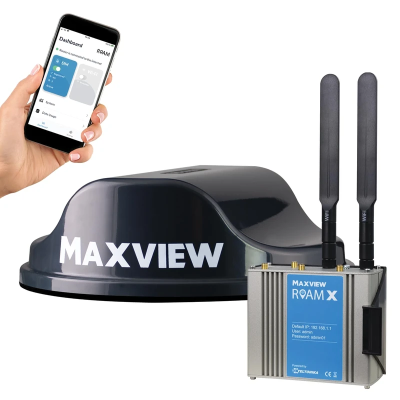 Maxview Roam X MXL051/G 5G READY ANTENNA WIFI SYSTEM For On The Go Internet - Grey - Image 1