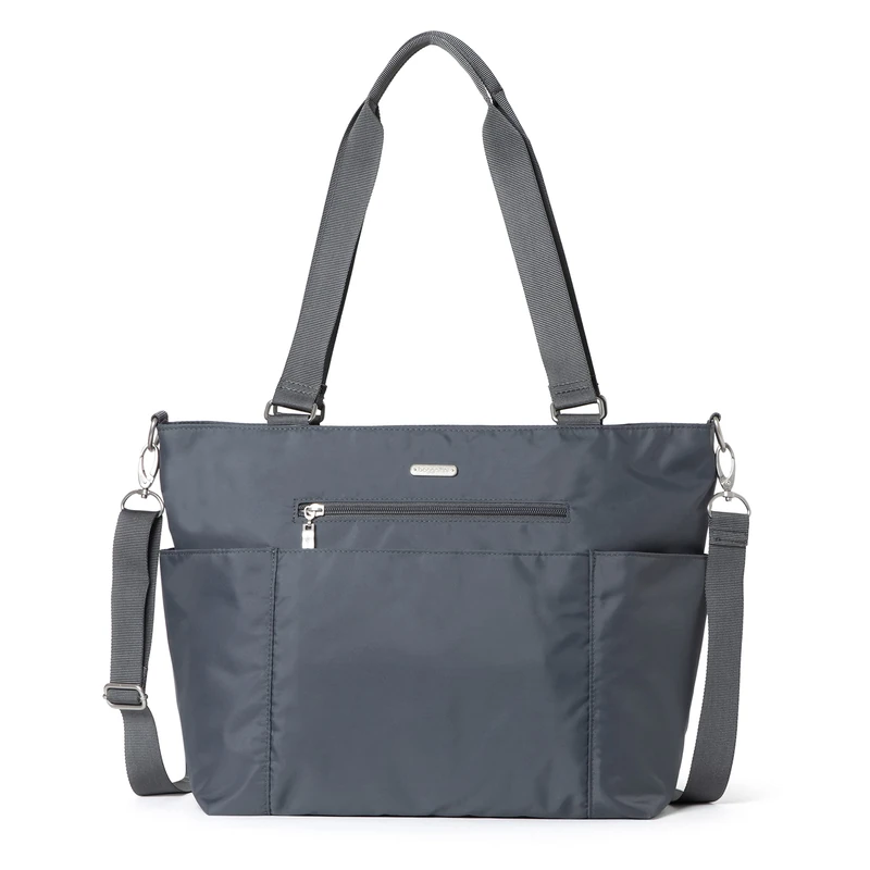 Baggallini Women's Essential Laptop Tote, Charcoal Gray, One Size