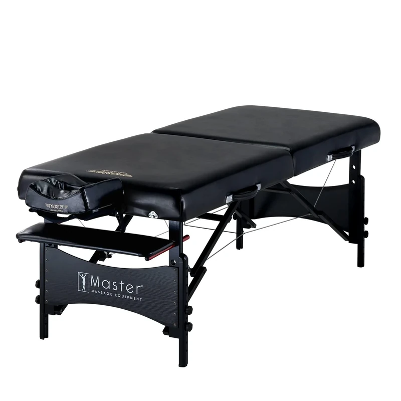 Master Massage 76cm Galaxy Professional Portable Massage Table Package with Accessories in Black - Memory Foam Cushioning - Tattoo Table- Spa Salon Beauty Facial Bed