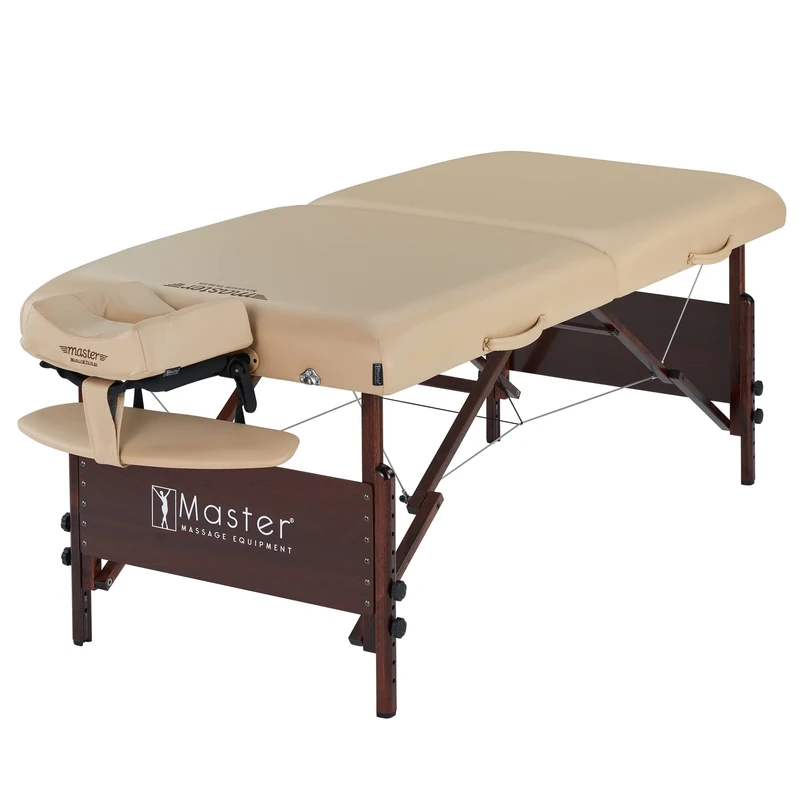 Master Massage Del Ray Professional Portable Massage Table 7.6cm Thick Foam Therapy Table Foldable Massage Couch Lash Bed Tattoo Bed Package SPA Salon Facial Beauty Bed Sand 76cm