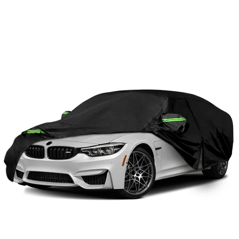 Waterproof Car Cover Replace for 2007-2022 BMW 3 Series 320i 328i 328d 330i 330e 335i 340i, 6 Layers All Weather Edge Car Covers with Zipper Door for Snow Rain Dust Hail Protection