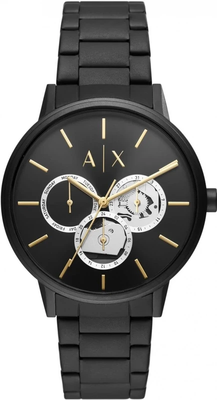 Armani Exchange Watch For Men, Chronograph Movement and 42mm Case Size with Stainless steel, Leather or Silicone strap