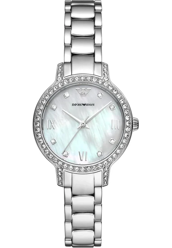 Emporio Armani Watch for Women, Three Hand Movement, 32 mm na Stainless Steel Case with a Stainless Steel Strap, AR11484
