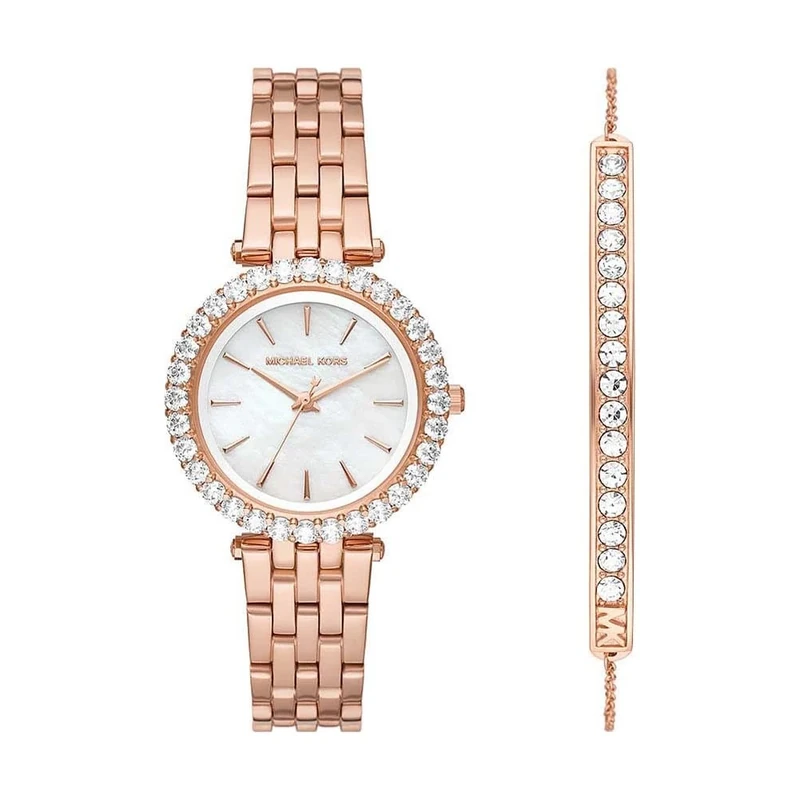 Michael Kors MK1064SET Ladies Darci Watch and Bracelet Gift Set
