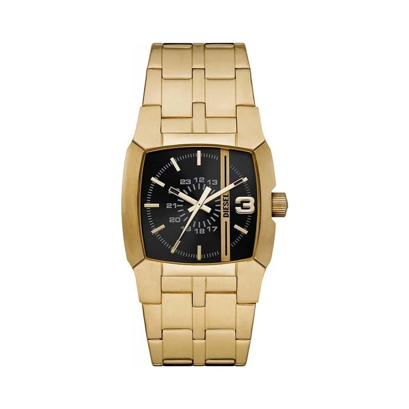 Diesel Watch for Men Cliffhanger, Three Hand Movement, 36 mm Gold Stainless Steel Case with a Stainless Steel Strap, DZ2151