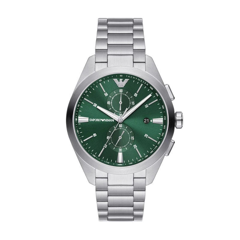 Emporio Armani Watch for Men, Chronograph Movement, 43 mm na Stainless Steel Case with a Stainless Steel Strap, AR11480
