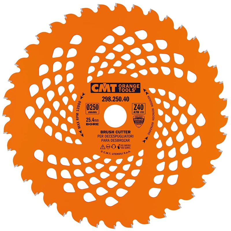 CMT Orange Tools 298.250.40 Blade for BRUSHERS HW 250x2.2/1.4x25.4+20 Z40 10°ATB - Image 1