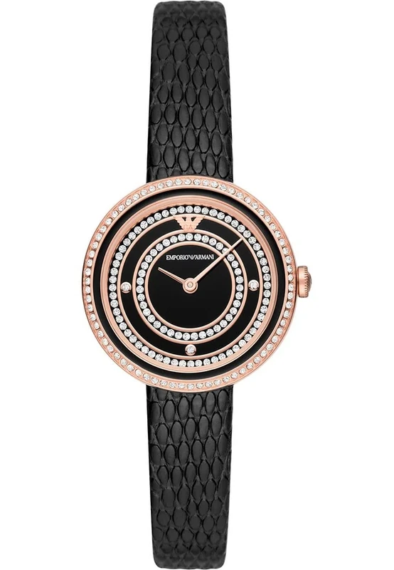 Emporio Armani Watch for Women, Two Hand Movement, 30 mm na Stainless Steel Case with a Pro-Planet Leather Strap, AR11493