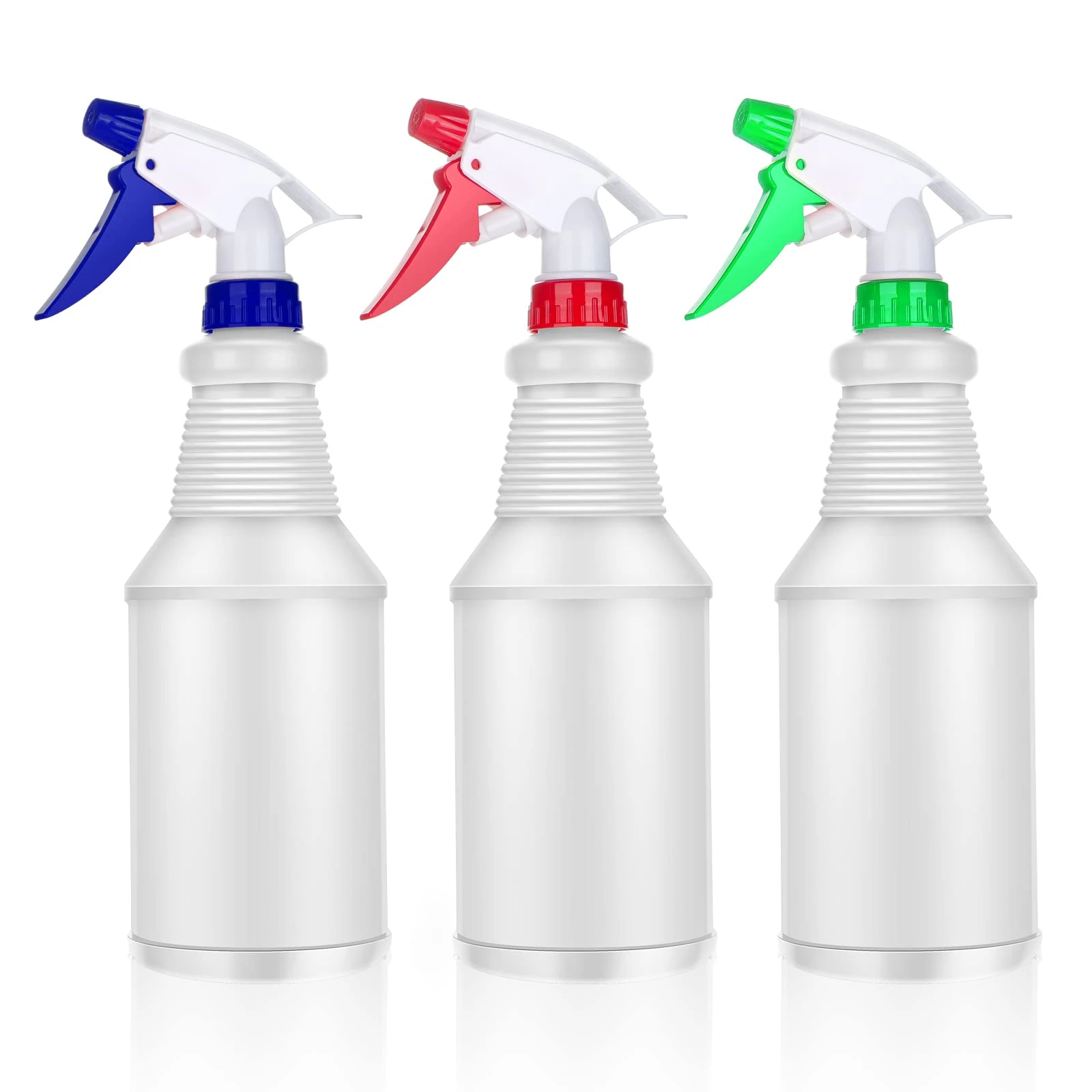 LAOJU Spray Bottles Water Spray Bottle for Cleaning 750ML Trigger Sprayer Empty Plastic Spraying Bottles with Mist and Jet Setting for Household Gardening Plant and Watering 3 Pack