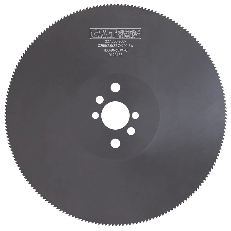 CMT ORANGE TOOLS 227.250.200P BLADE X FERROUS MATERIALS HSS VAPO 250x2.0x32 Z200 BW-T4