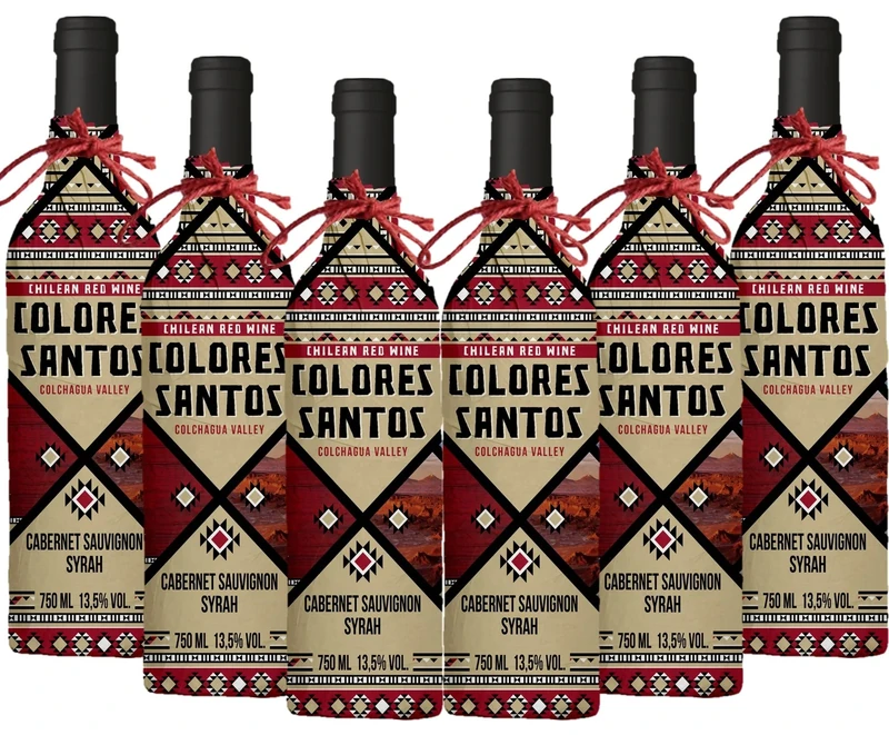 Colores Santos - Chilean Red Wine - Colchagua Valley - Cabernet Sauvignon, Syrah (6 x 0,75 L)