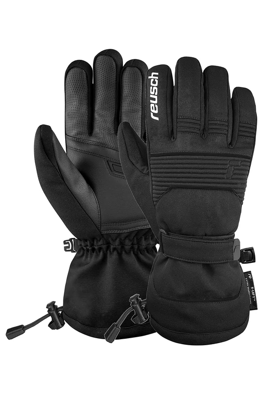 Reusch Unisex - Adult Crosby R-tex Xt with Waterproof Membrane, Comfortable Warm Ski Gloves, Sports Gloves, Snow Gloves, Winter Gloves, 7700 Black, 8.5