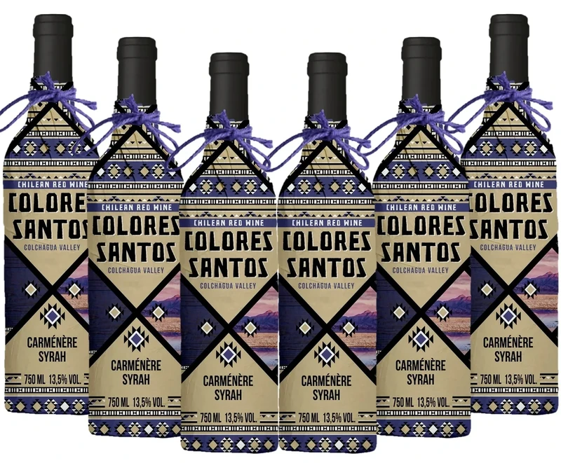 Colores Santos - Red Wine from Chile - Colchagua Valley - Carmenere, Syrah (6 x 0,75 L)