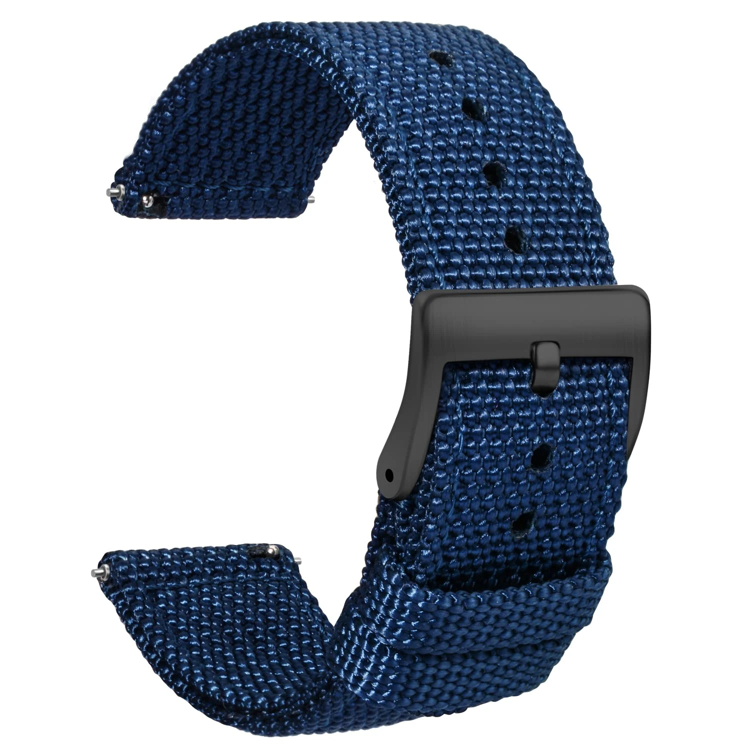 TStrap Nylon Watch Strap 20mm - Quick Release Watch Band Soft Blue - Canvas Military Wtach Bands for Men Ladies – for Smart Watch Bracelet Replacement with Black Clasp - 18mm, 20mm, 22mm 24mm
