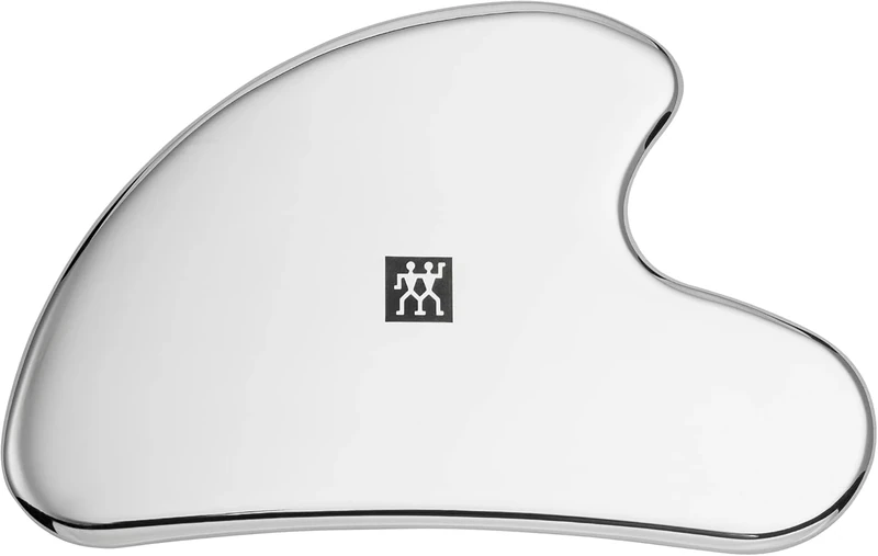 ZWILLING Facial Massager (Gua Sha, Facial Treatment for Regeneration and Vitality, Detox Effect, Cooling), Stainless Steel, Premium, Silver