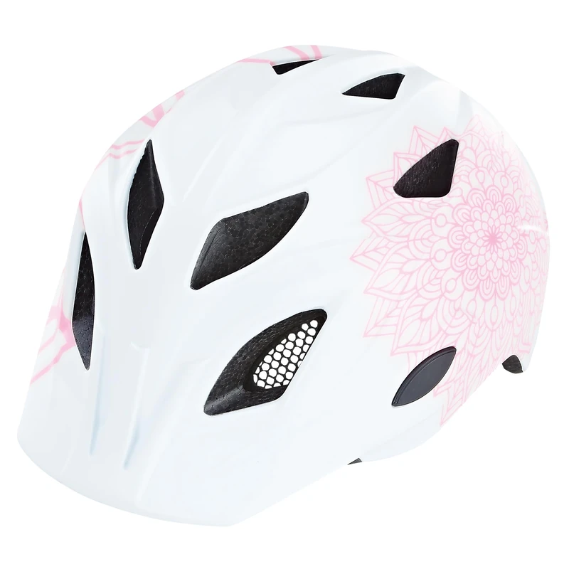 Prophete Unisex Youth Children's Bicycle Helmet, Adjustable Head Ring 52-56 cm, TÜV/GS Tested, Inmould, LED, White, 52-56 cm