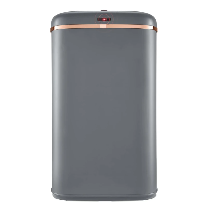 Tower T838010GRY Cavaletto Square Sensor Bin, 58L, Grey and Rose Gold