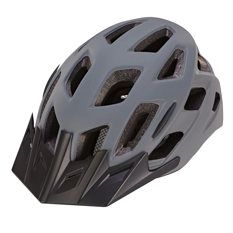Prophete Unisex Adult Bicycle Helmet with Integrated LED with Fidlock Clasp, Size: 55-58 cm, Colour: Grey, 55-58 cm