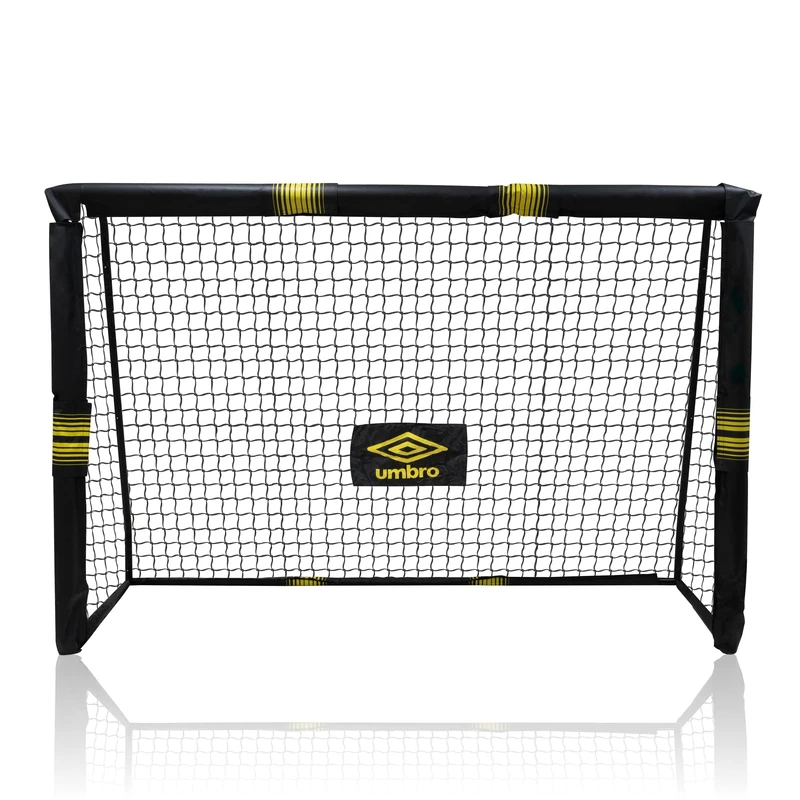 Umbro Football Goal - Metal - Football for All Ages - Easy to Assemble - Black/Yellow