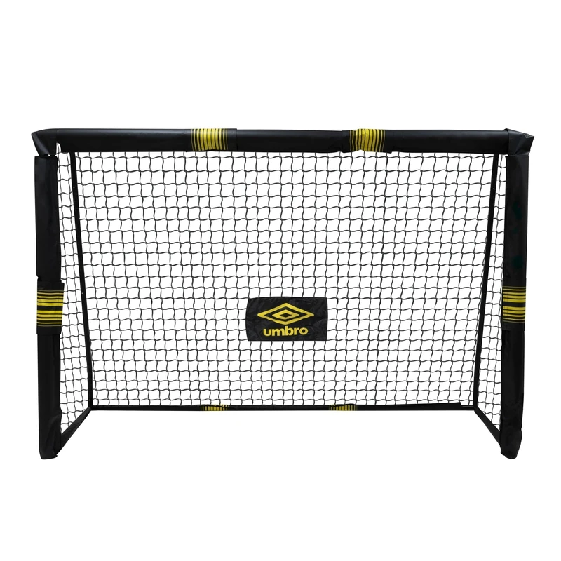 Umbro Football Goal - Metal - Football for All Ages - Easy to Assemble - Black/Yellow