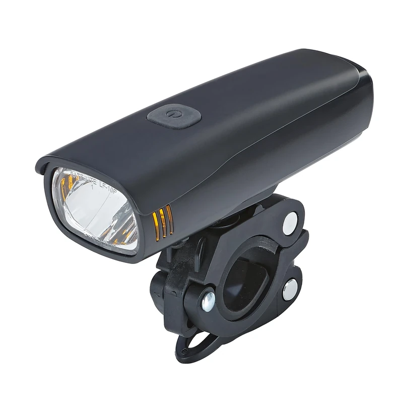 LED Battery Bicycle Light Headlight, 50/25 Lux OSRAM LED, Li-Ion with USB Rechargeable, Side Lighting in Orange