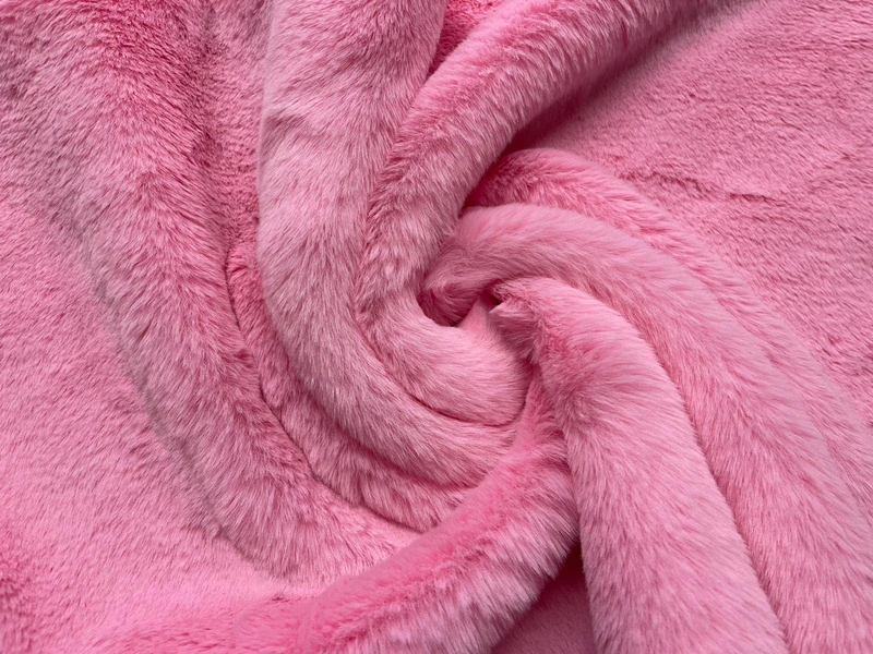 Super Luxury Faux Fur Fabric Material - Plush Super Soft Bubblegum, 1Mtr - 150cm x 100cm - Image 1