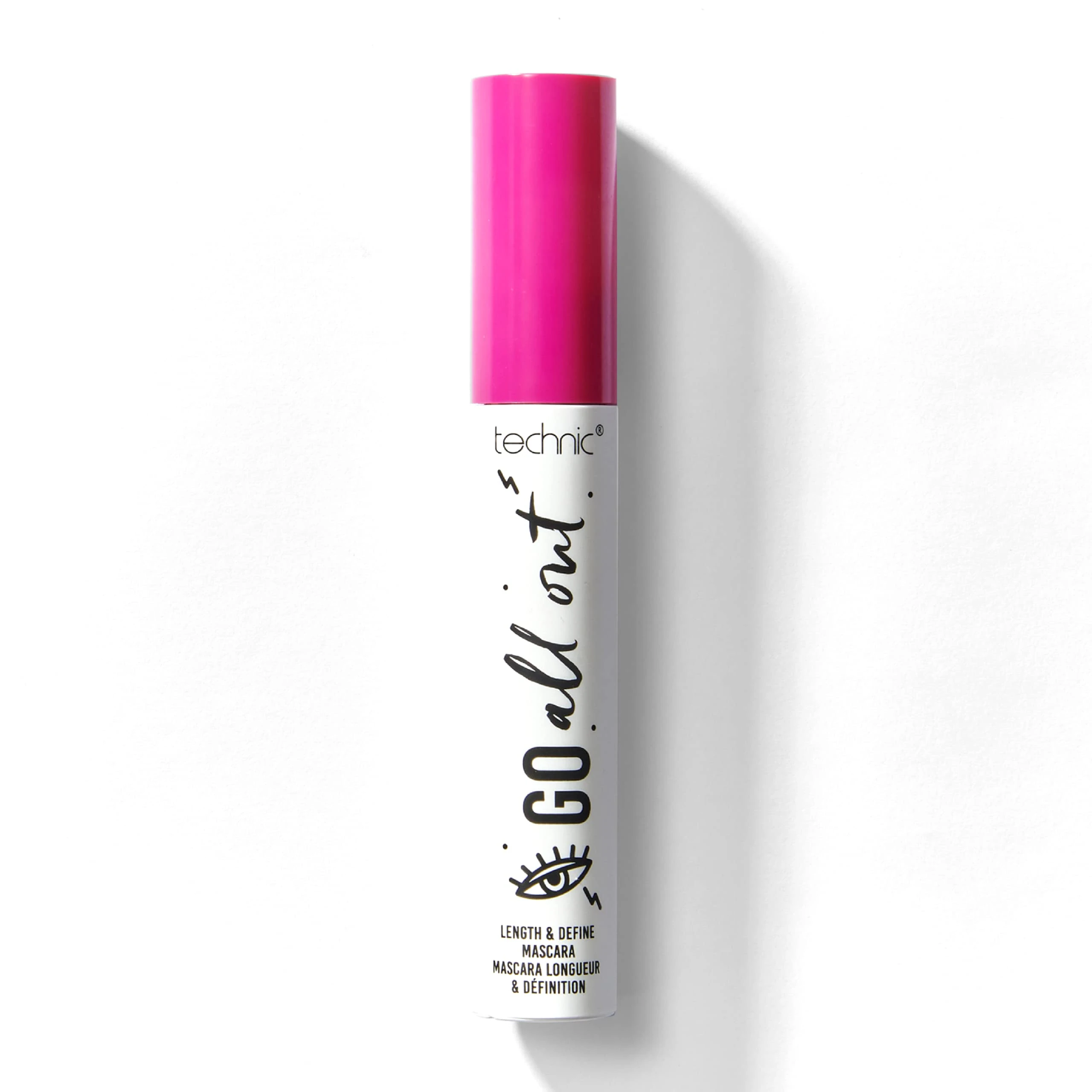 Technic Go All Out Length & Define Mascara - Lengthening Mascara With a Flexible, Tapered Wand For Maximum Emphasis & Definition. Vegan Formula In Deep Black Which Does Not Flake or Smudge. 13ml