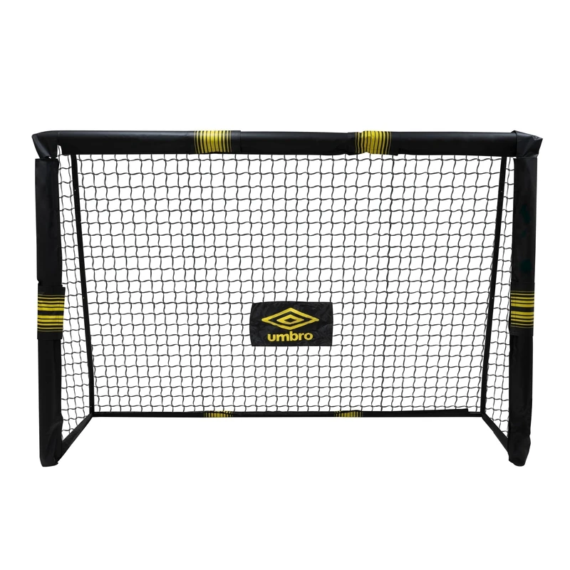 Umbro Football Goal - Metal - Football for All Ages - Easy to Assemble - Black/Yellow