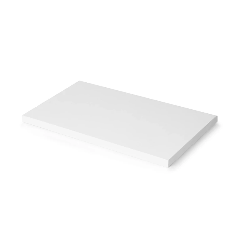 Emuca - Table tops for dining table or desk, Rectangular table top 900x500mm (35,43x19,7 inch), White painted, Wood