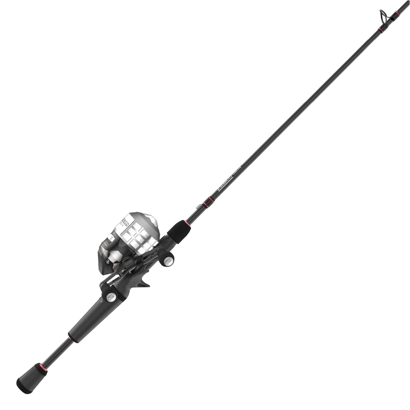 Zebco Delta Spincast Combo, 6-Foot 2-Piece Fishing Pole, Size 30 Reel, Changeable Right- or Left-Hand Retrieve, Pre-Spooled with 10-Pound Line, Cool Gray