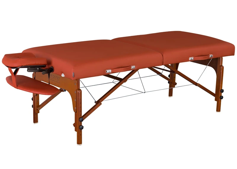 Master Massage 31" Extra Large Santana Pro Portable Massage Table Beauty Bed in Cinnamon, Mountain Red