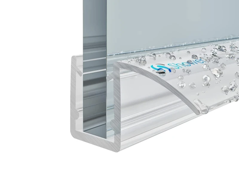 Shower Door Deflector Seal | 4-6mm to 10mm Glass Versions | Pivot Door Shower Seal Strip (4-6mm Glass 850mm Long)