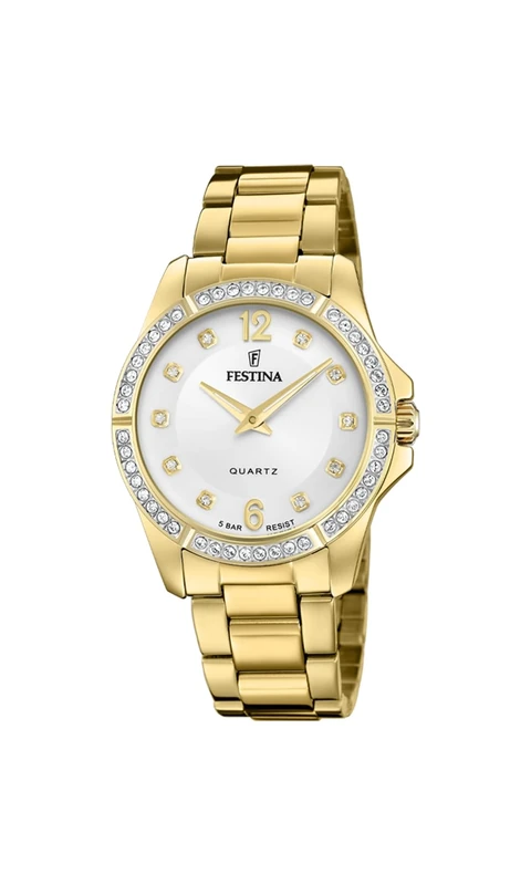 Festina 32024897 Women's Analogue Quartz Watch, Gold, One Size, Bracelet