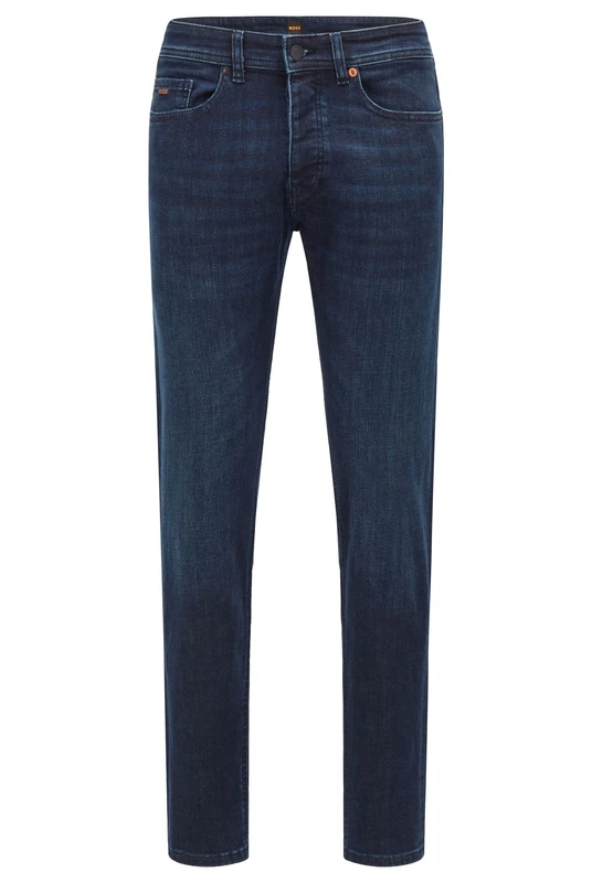 BOSS Men's Taber BC-P-1 Tapered Fit Jeans in Dark Blue Super Stretch Denim, darkblue, 30 W/30 L - Image 1