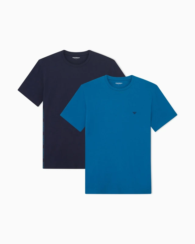 Men's CORE Logoband 2-Pack Crew Neck T-Shirt Blue XXL